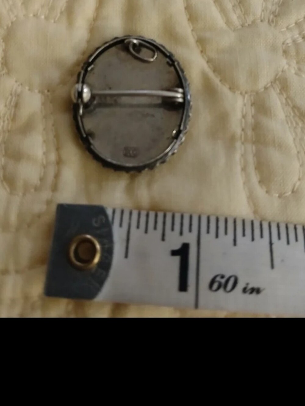 Antique 800 Silver Miniature Portrait Brooch Pendant - Picture 6 of 10